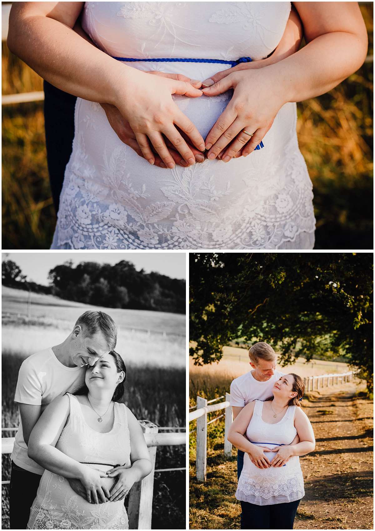 Babybauchshooting in Hattingen bei Sonnenuntergang