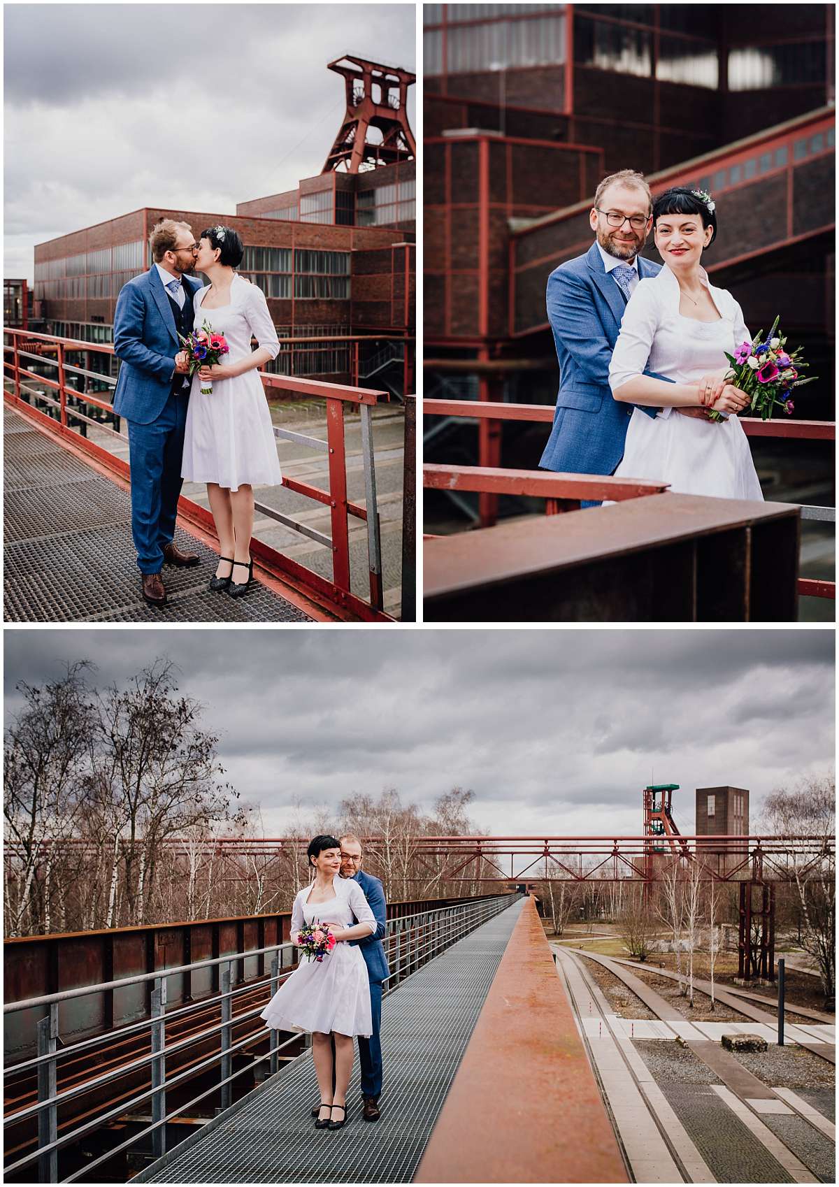 Hochzeitsfotos auf Zeche Zollverein in Essen