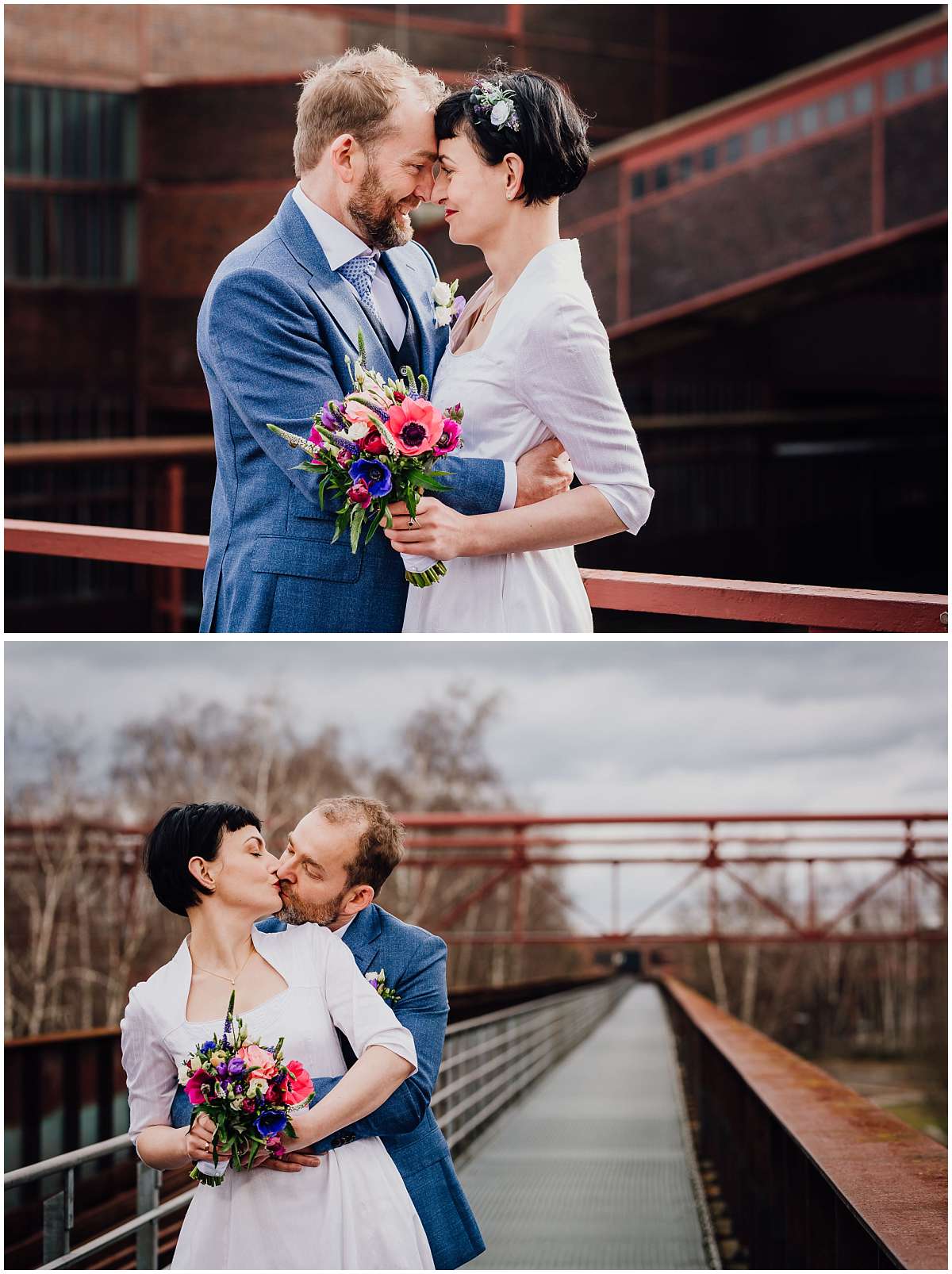 Hochzeitsfotos auf Zeche Zollverein in Essen