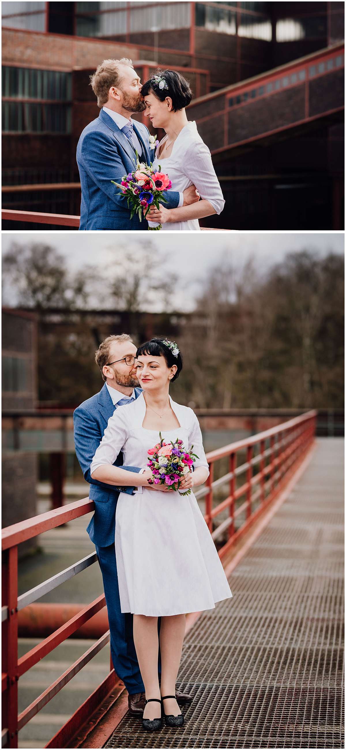 Hochzeitsfotos auf Zeche Zollverein in Essen