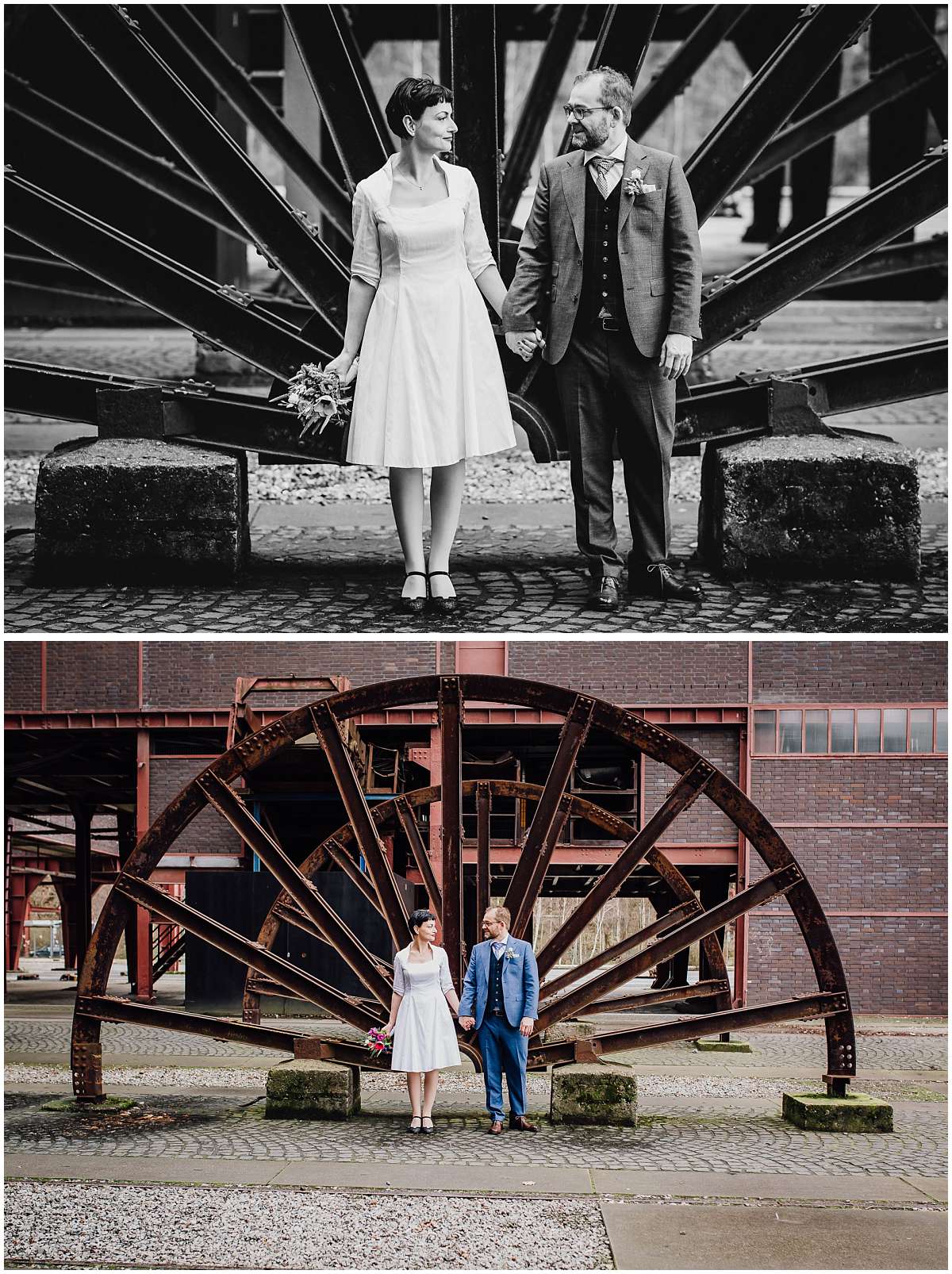 Hochzeitsfotos auf Zeche Zollverein in Essen