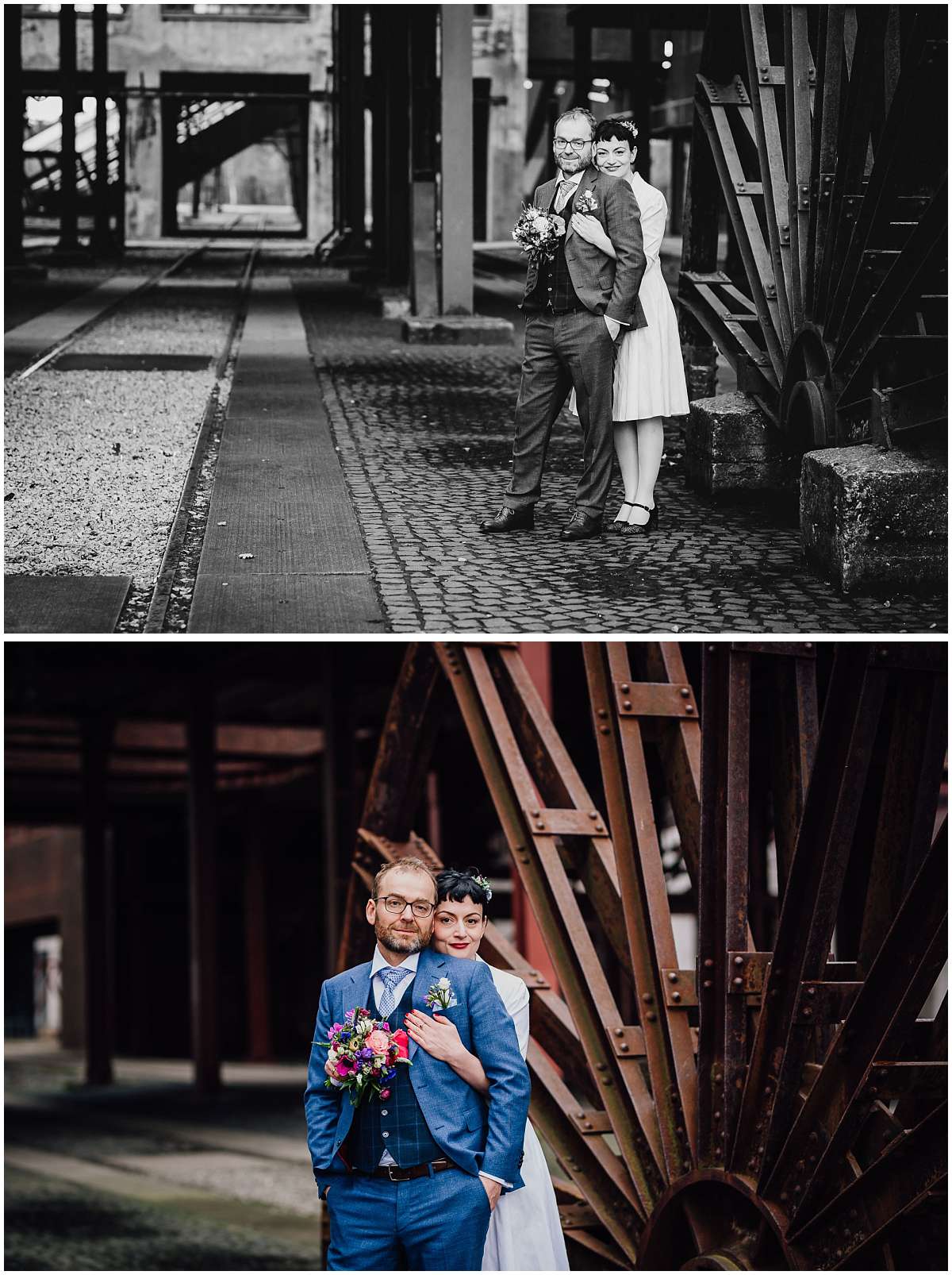 Hochzeitsfotos auf Zeche Zollverein in Essen