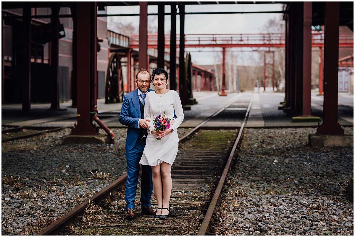 Hochzeitsfotos auf Zeche Zollverein in Essen