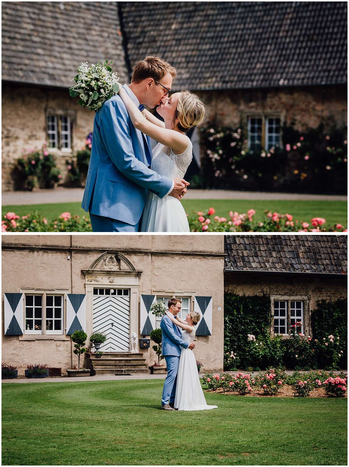 DIY Gartenhochzeit mit freier Trauung im Münsterland und Paarshooting auf Schloss Westerwinkel in Ascheberg