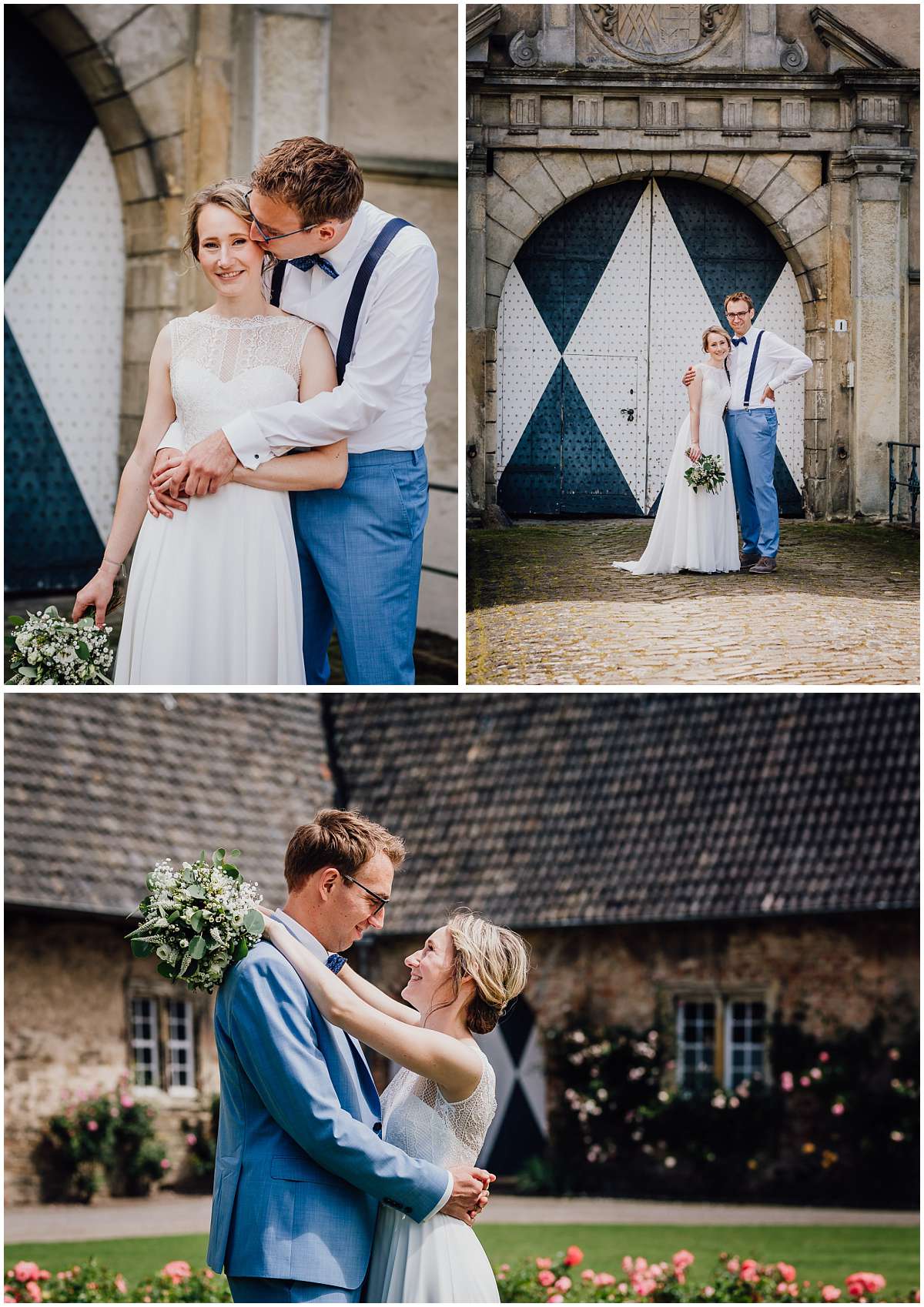 DIY Gartenhochzeit mit freier Trauung im Münsterland und Paarshooting auf Schloss Westerwinkel in Ascheberg