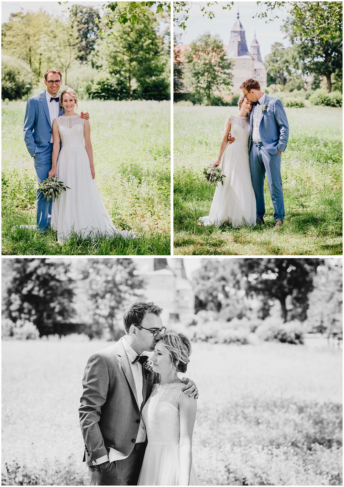 DIY Gartenhochzeit mit freier Trauung im Münsterland und Paarshooting auf Schloss Westerwinkel in Ascheberg