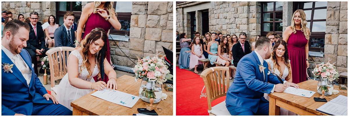 Hochzeitsfotograf Bochum Sommerhochzeit Corona draussen freie Trauung Kemnader See Seeblick Bochum