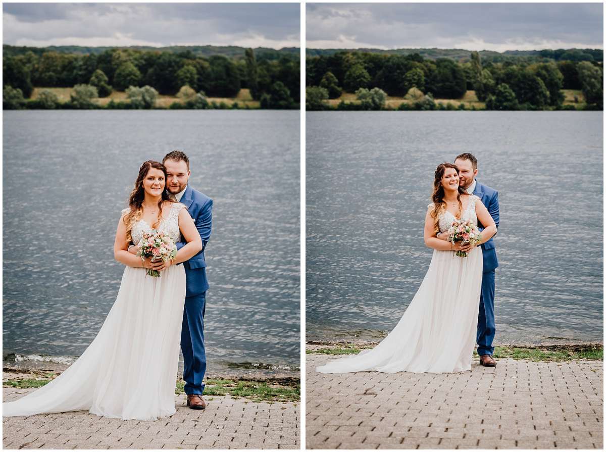 Hochzeitsfotograf Bochum Sommerhochzeit Corona draussen freie Trauung Kemnader See Seeblick Bochum Brautpaarfotos Brautpaarshooting