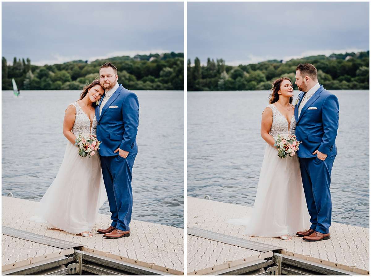 Hochzeitsfotograf Bochum Sommerhochzeit Corona draussen freie Trauung Kemnader See Seeblick Bochum Brautpaarfotos Brautpaarshooting