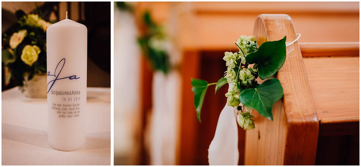 Hochzeitsfotograf Dinslaken Lesbische Hochzeit Frauenhochzeit gleichgeschlechtliche Ehe kirchliche Trauung Dorfkirche Hiesfeld Dinslaken