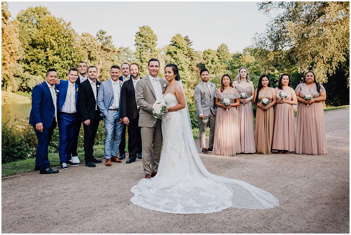 Hochzeitsfotograf Gelsenkirchen Schloss Berge Groomsmen Bridemaids