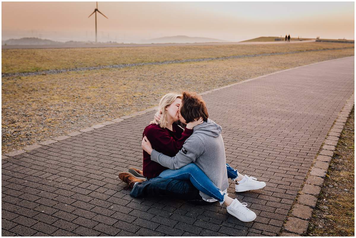 Coupleshoot Engagement Shooting Paarshooting Verlobungsshooting Halde Hoheward Herten Sonnenuntergang