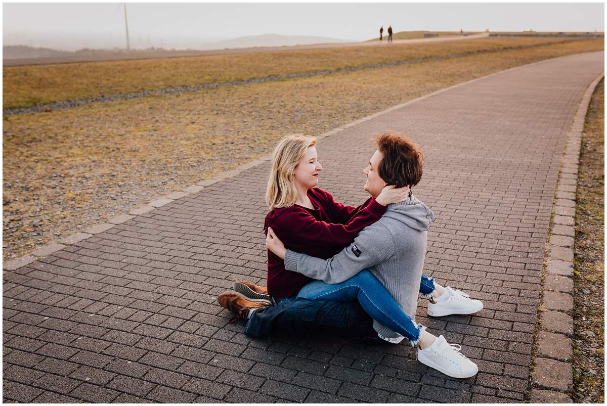 Coupleshoot Engagement Shooting Paarshooting Verlobungsshooting Halde Hoheward Herten Sonnenuntergang