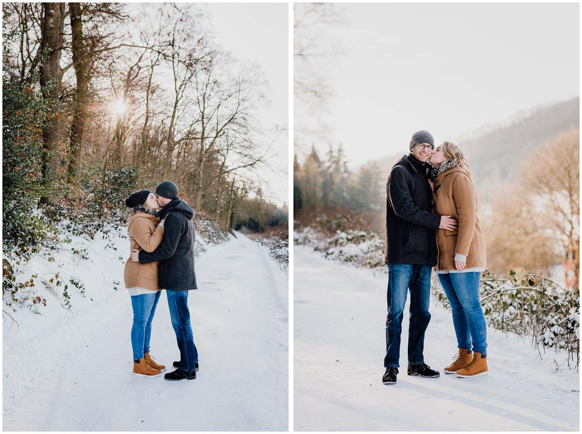 Schneeshooting Paarshooting im Winter in Hattingen Ruhrgebiet