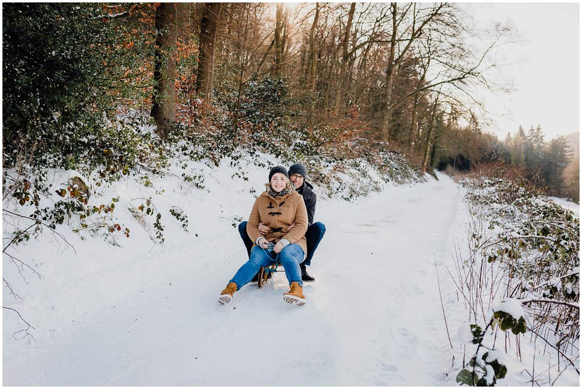 Schneeshooting Paarshooting im Winter in Hattingen Ruhrgebiet