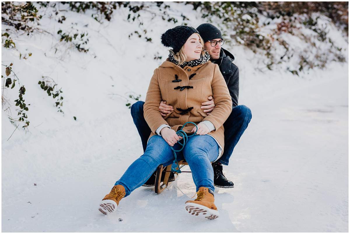 Schneeshooting Paarshooting im Winter in Hattingen Ruhrgebiet