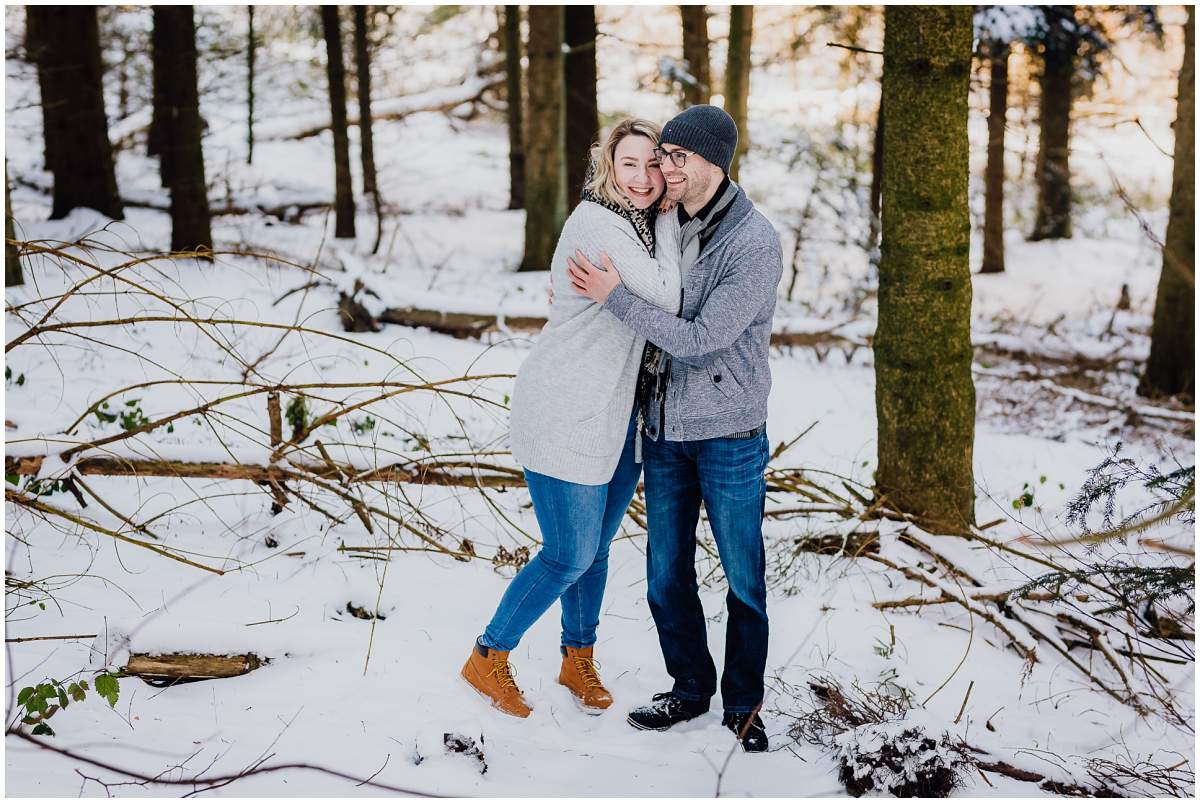 Schneeshooting Paarshooting im Winter in Hattingen Ruhrgebiet