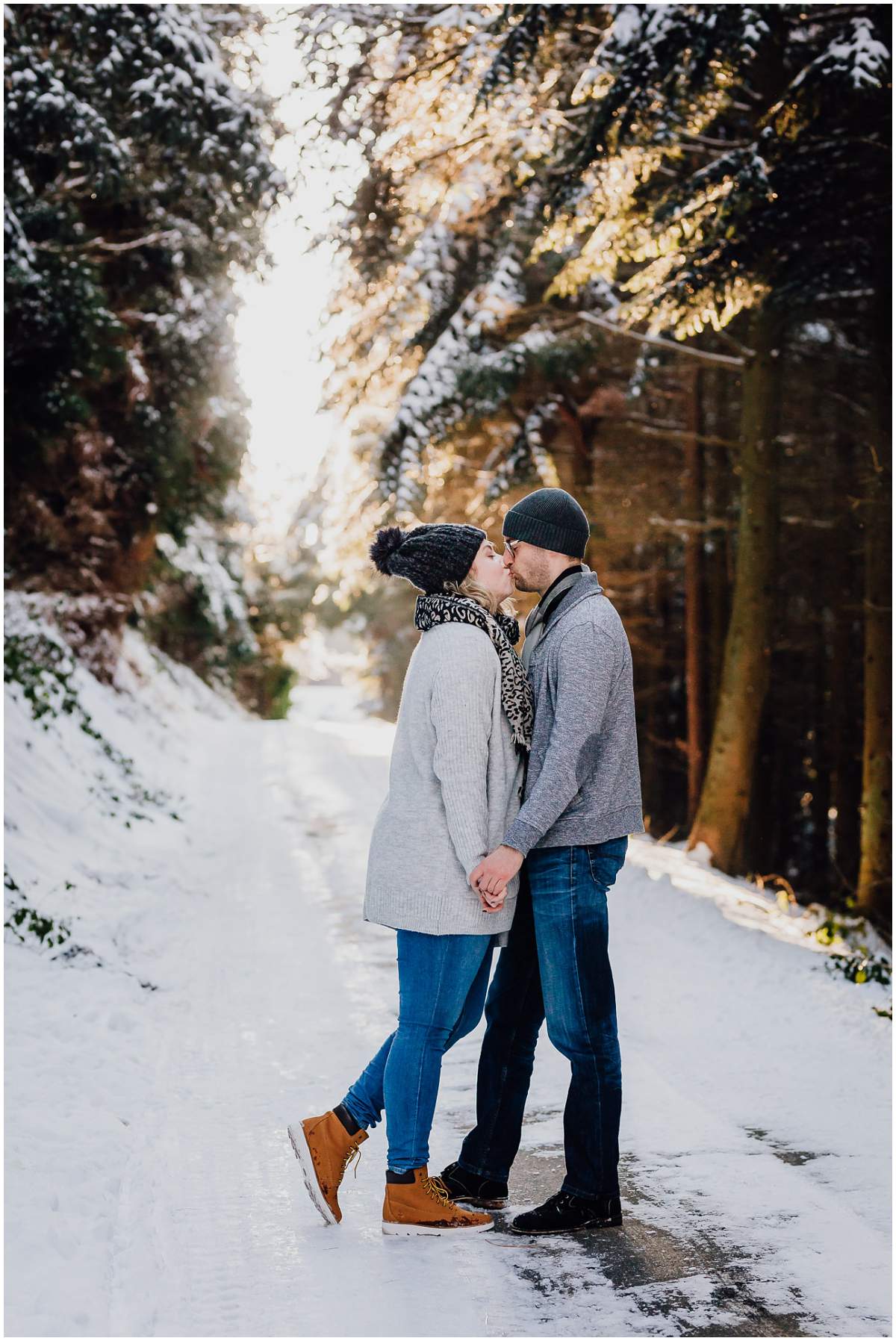 Schneeshooting Paarshooting im Winter in Hattingen Ruhrgebiet