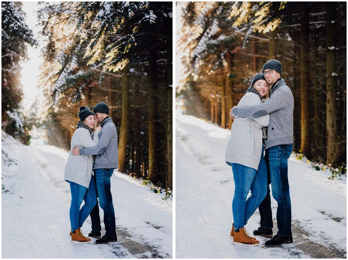 Schneeshooting Paarshooting im Winter in Hattingen Ruhrgebiet