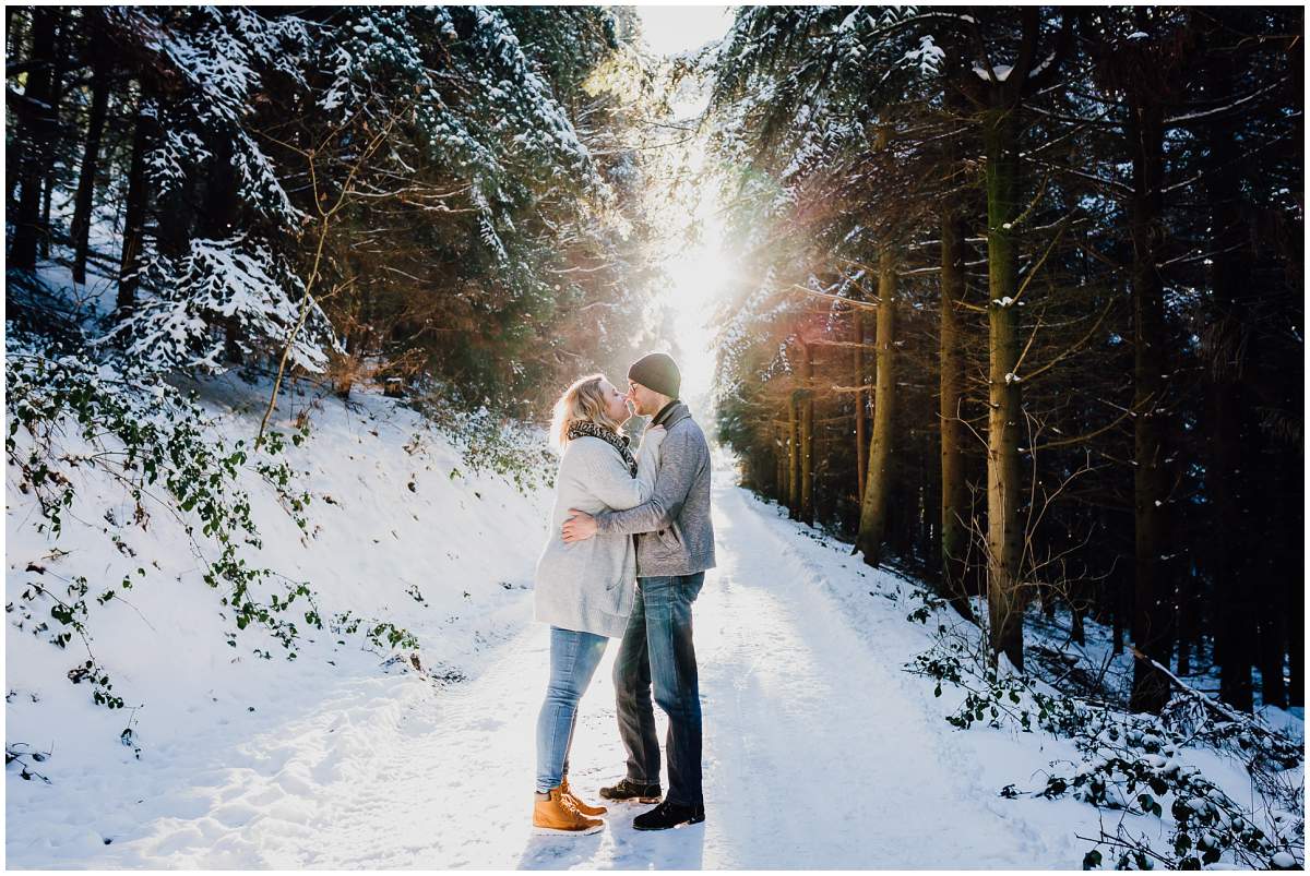 Schneeshooting Paarshooting im Winter in Hattingen Ruhrgebiet