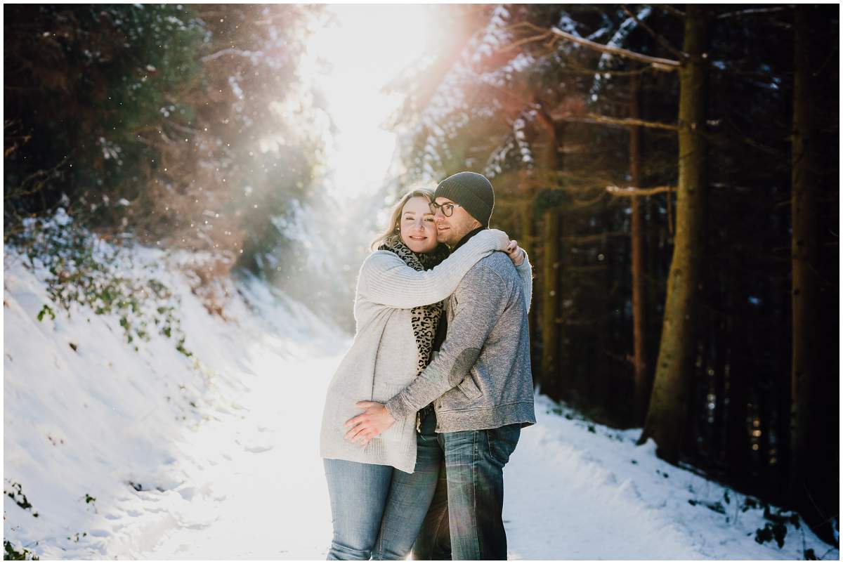 Schneeshooting Paarshooting im Winter in Hattingen Ruhrgebiet