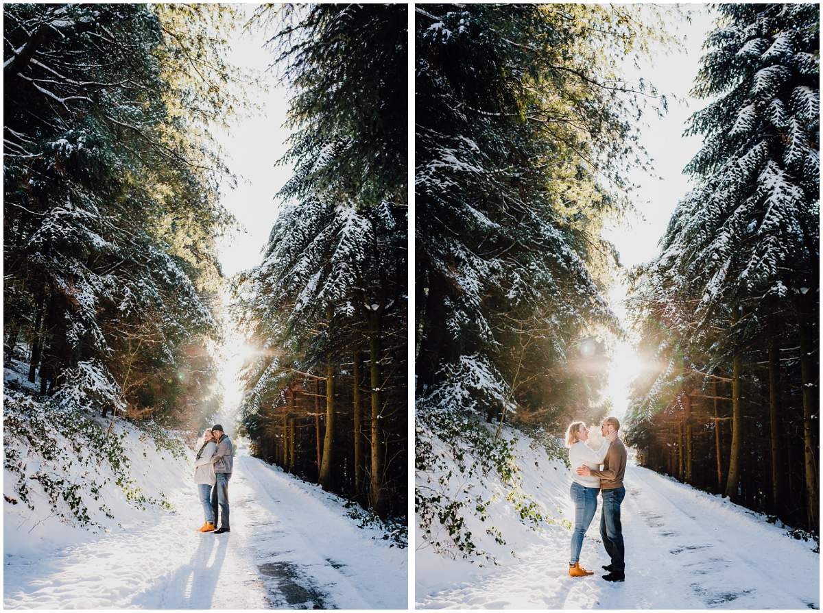 Schneeshooting Paarshooting im Winter in Hattingen Ruhrgebiet