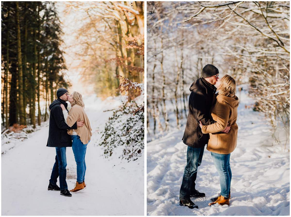 Schneeshooting Paarshooting im Winter in Hattingen Ruhrgebiet