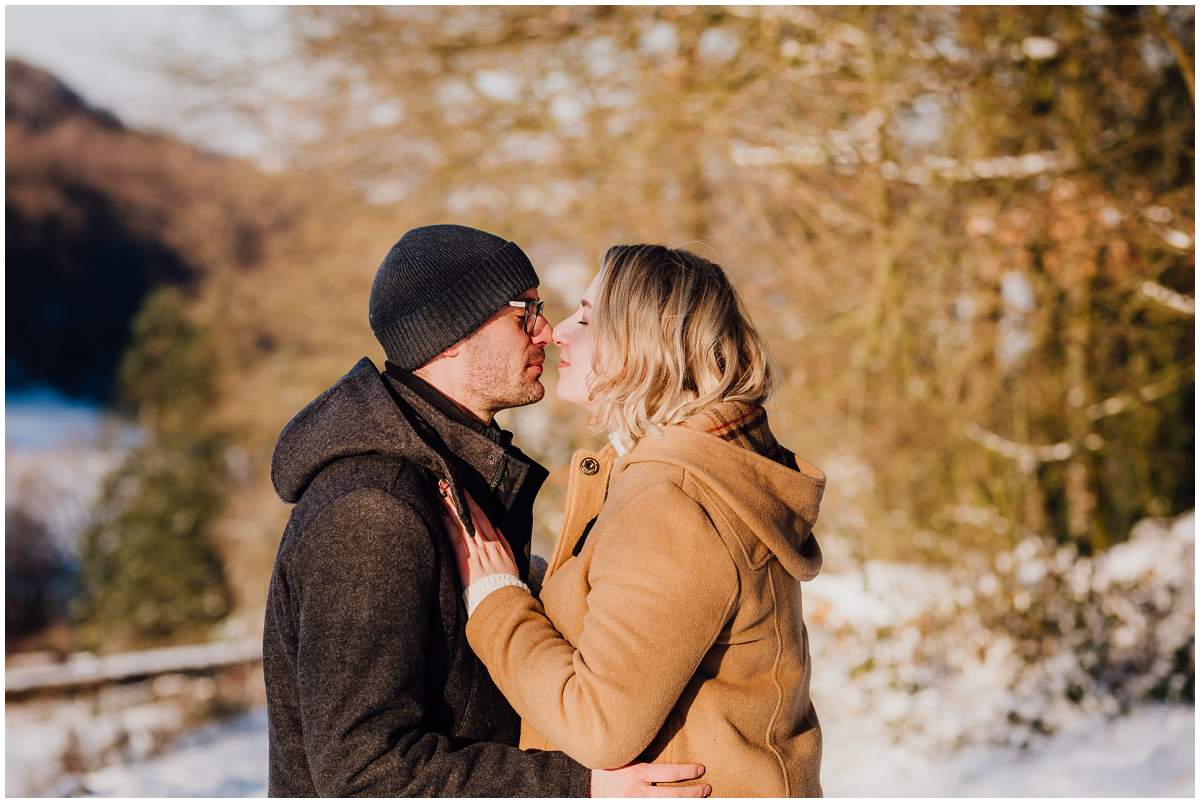 Schneeshooting Paarshooting im Winter in Hattingen Ruhrgebiet