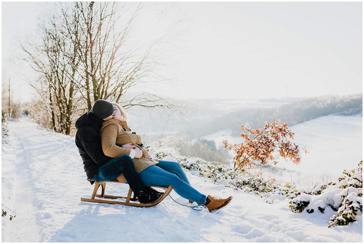 Schneeshooting Paarshooting im Winter in Hattingen Ruhrgebiet