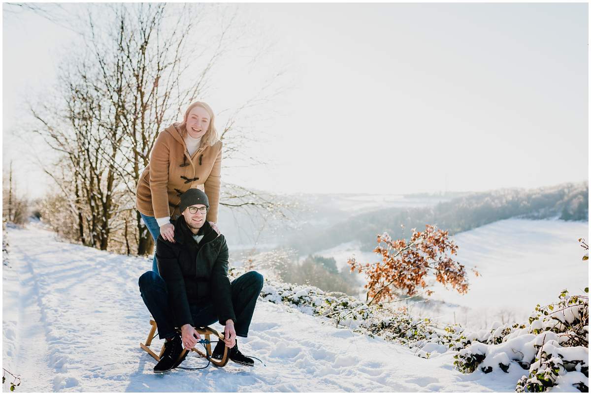 Schneeshooting Paarshooting im Winter in Hattingen Ruhrgebiet