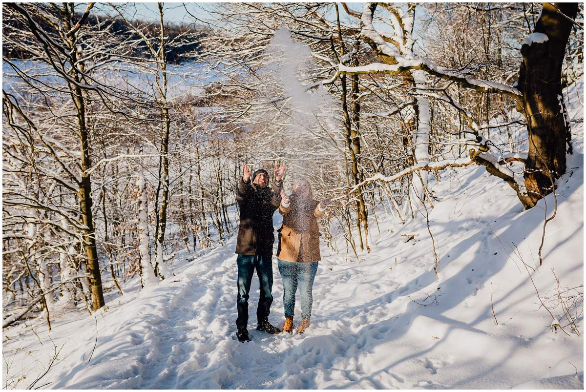 Schneeshooting Paarshooting im Winter in Hattingen Ruhrgebiet