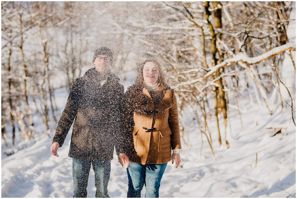 Schneeshooting Paarshooting im Winter in Hattingen Ruhrgebiet