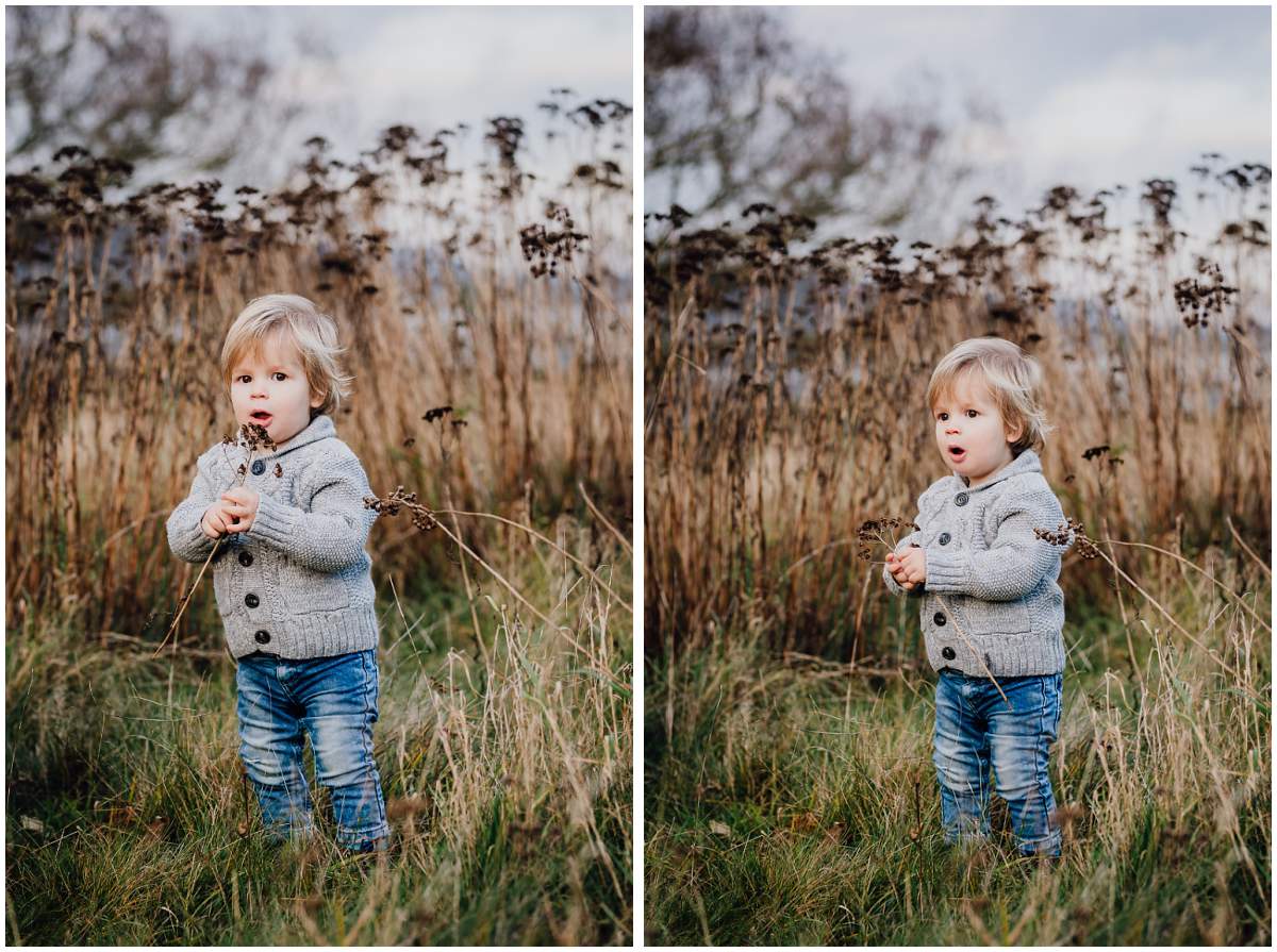 Herbstliches Familienshooting Familienfotos mit Kleinkind am Kemnader See in Hattingen