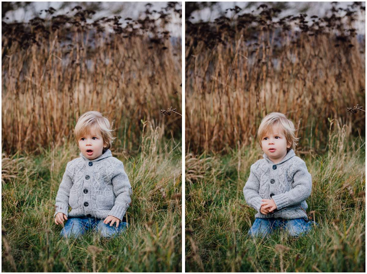 Herbstliches Familienshooting Familienfotos mit Kleinkind am Kemnader See in Hattingen